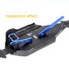 Aluminum Alloy HD Chassis Brace Set for Front Rear & Brace for Arrma Kraton 6S BLX V6 New Version,2PCS Upgrade Parts Aluminum Center Cars ARA320754/ARA320754 Hopups Part Hop Ups Support Frame-Blue view 2