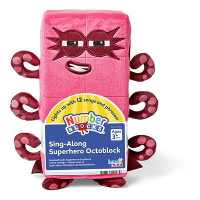 Learning Resources Numberblocks Sing-Along Superhero Octoblock, Interactive Plush Digit, Multicolored HM96940-UK
