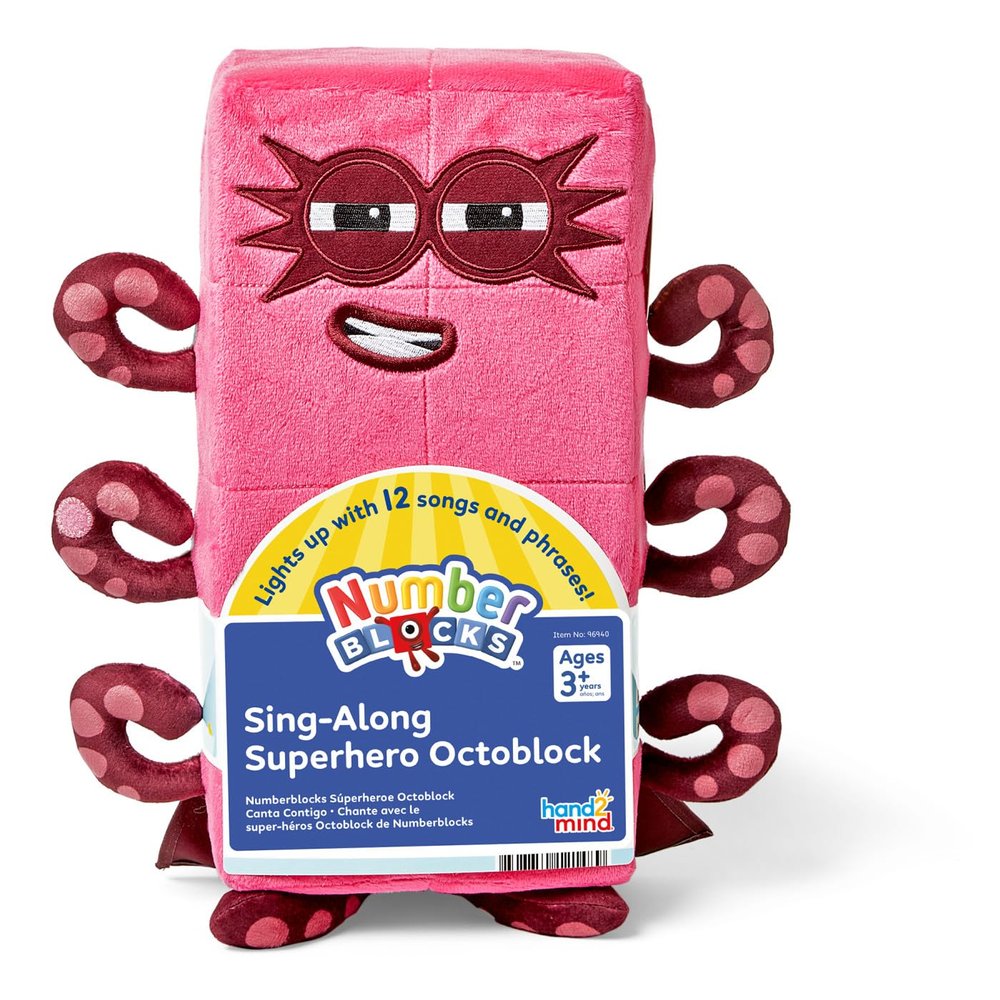 Learning Resources Numberblocks Sing-Along Superhero Octoblock, Interactive Plush Digit, Multicolored HM96940-UK