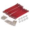 8PCS RC Car Links Set Metal Chassis Pull Rods Suspension Link Mount for 1/16 WPL C14 C24 1/12 MN D90 D91 MN40 MN45 MN96 MN99 MN99s Upgrades (Red) view 1