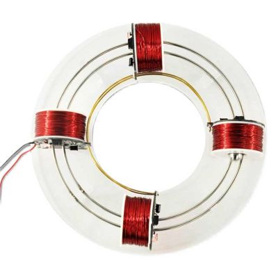 4/6 Coil Ring Electromagnetic Accelerator, 24V Lectromagnetic Cyclotron Ring Accelerator, Physics Teaching Model, for Experimental Teaching Equipment, Scientific, Gifts(4)