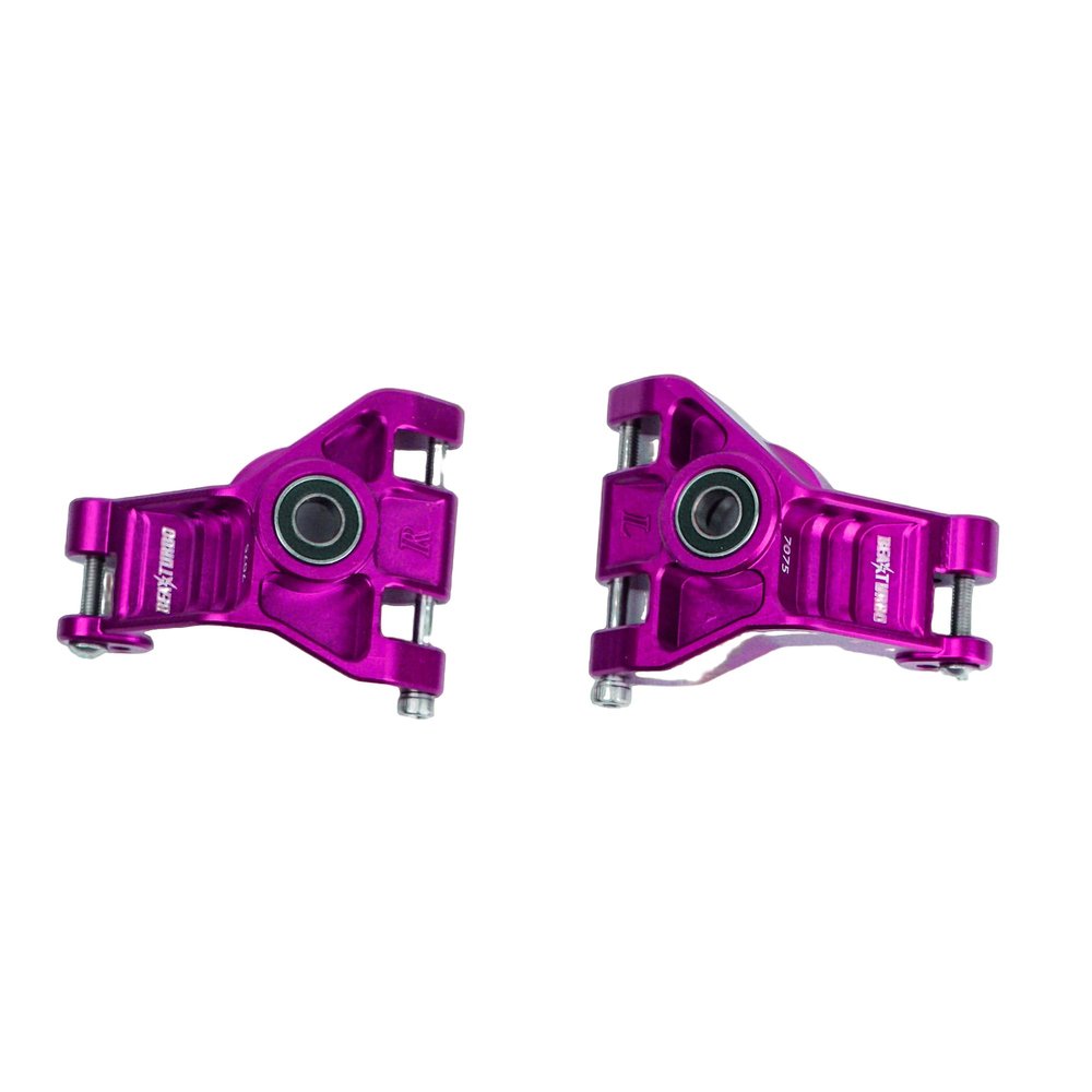 BeaxTurbo Racing Upgrade Parts CNC Aluminum 7075 Rear Axle Carriers for TRAXXAS JATO 4 * 4 1/8 (Purple)