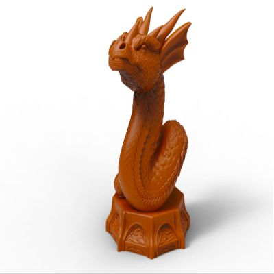 Forge Your Empire: Unpainted Dragon Chess Set (Pieces Only)