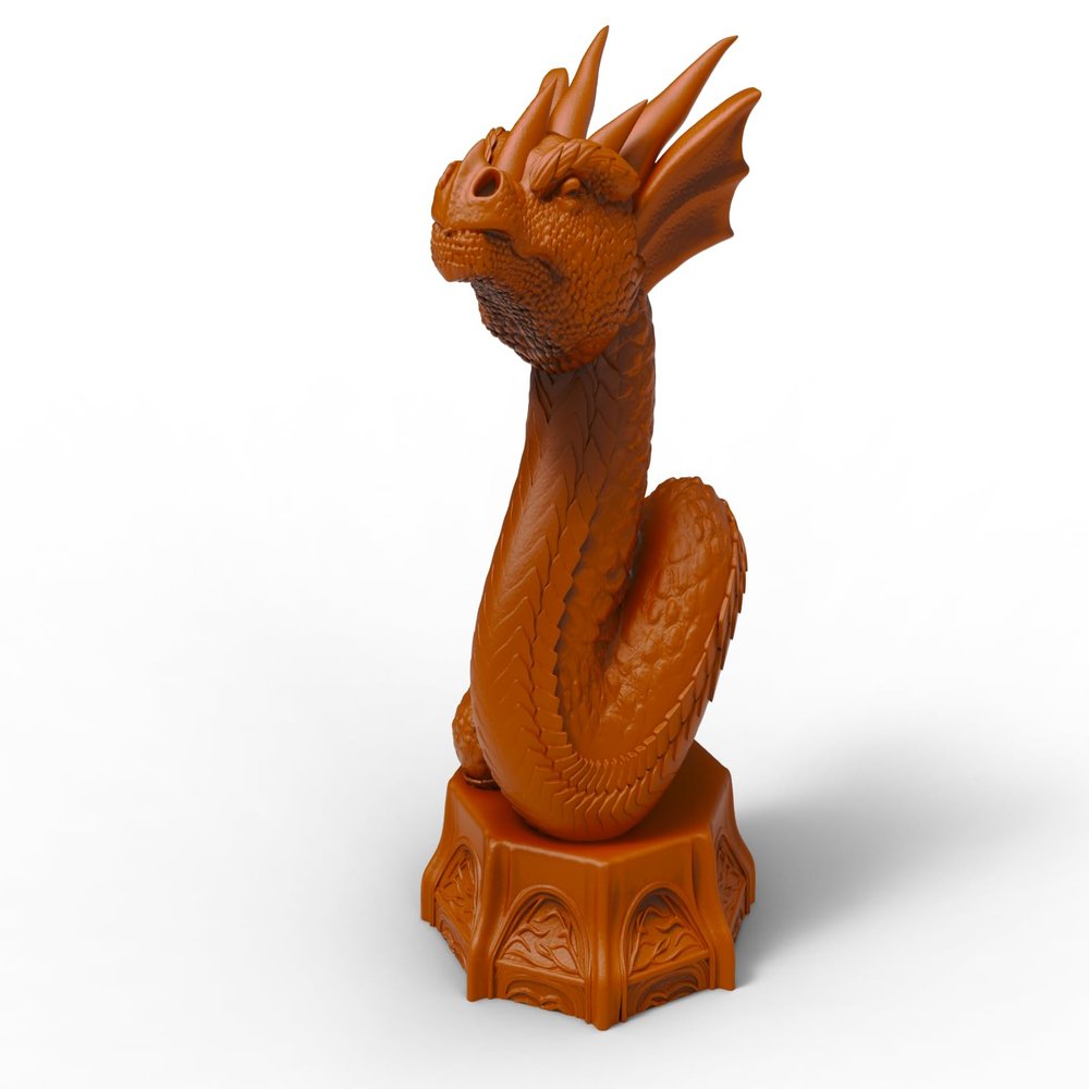 Forge Your Empire: Unpainted Dragon Chess Set (Pieces Only)