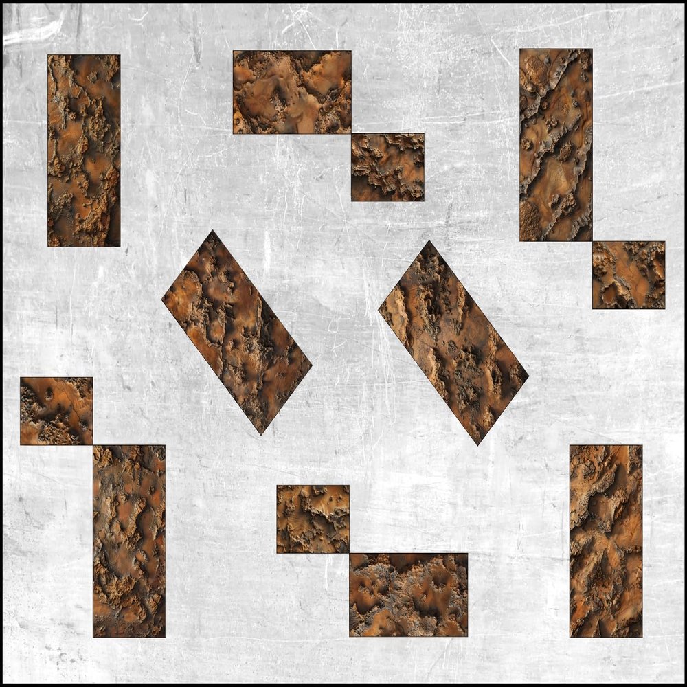 40K Tournament Neoprene Terrain Mats  Chapter Approved 2025 (Desolation)