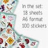 100Pcs Baseball Stickers for Water Bottles - Baseball Gifts, Party Supplies & Decorations - Sport Stickers - Gift for Women & Men view 2