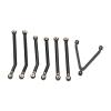 1/24 RC Car Chassis Link Rod, Wear Resistant Aluminum Alloy Pull Rods, High Accuracy Replacement for LWB 133.7mm Axial SCX24 RC Car (Black) view 2