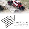 1/24 RC Car Chassis Link Rod, Wear Resistant Aluminum Alloy Pull Rods, High Accuracy Replacement for LWB 133.7mm Axial SCX24 RC Car (Black) view 4