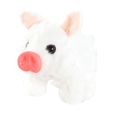 FytStycale Electronic Plush Pig Pet, Lifelike Animated Walking Toy for Children, White
