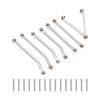 1/24 RC Car Chassis Link Rod, Wear Resistant Aluminum Alloy Pull Rods, High Accuracy Replacement for LWB 133.7mm Axial SCX24 RC Car (Silver) view 1