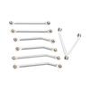 1/24 RC Car Chassis Link Rod, Wear Resistant Aluminum Alloy Pull Rods, High Accuracy Replacement for LWB 133.7mm Axial SCX24 RC Car (Silver) view 3