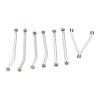 1/24 RC Car Chassis Link Rod, Wear Resistant Aluminum Alloy Pull Rods, High Accuracy Replacement for LWB 133.7mm Axial SCX24 RC Car (Silver) view 4