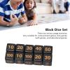 10Pcs Dice Set Plastic Right Angle 6 Sided Numbers Dice for Game Desktop Education Black for Board Games and Math Games Durable Lightweight Easy to Carry Ideal Gift for Kids and view 2