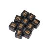 10Pcs Dice Set Plastic Right Angle 6 Sided Numbers Dice for Game Desktop Education Black for Board Games and Math Games Durable Lightweight Easy to Carry Ideal Gift for Kids and view 4