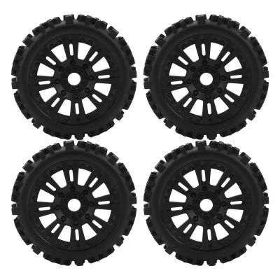 17mm Hex 1/8 Scale RC Truck Wheels, Off Road Rubber Tires for Remote Control Car, Easy Installation, Superior Grip and Traction, Stable and Agile Driving Experience