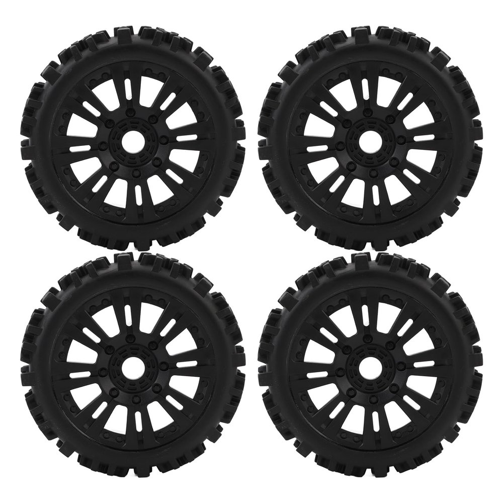 17mm Hex 1/8 Scale RC Truck Wheels, Off Road Rubber Tires for Remote Control Car, Easy Installation, Superior Grip and Traction, Stable and Agile Driving Experience