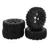 17mm Hex 1/8 Scale RC Truck Wheels, Off Road Rubber Tires for Remote Control Car, Easy Installation, Superior Grip and Traction, Stable and Agile Driving Experience view 4