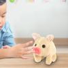 FytStycale Electronic Plush Pig Pet, Lifelike Animated Walking Toy for Children, Brown view 3