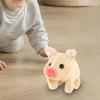 FytStycale Electronic Plush Pig Pet, Lifelike Animated Walking Toy for Children, Brown view 4