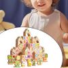 100x Wooden Building Blocks Early Education Toy Visual Perception DIY Letter Number Shape Gifts for Kids, Bag Packaging view 2
