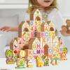 100x Wooden Building Blocks Early Education Toy Visual Perception DIY Letter Number Shape Gifts for Kids, Bag Packaging view 3