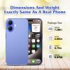 Dummy Fake Phone Model, Looks Like The Real Phone Compatible with Phone 16, for Cell Phone Store Display or Send a Toy Phone 16 for Kids (Blue Rainbow Front) view 3