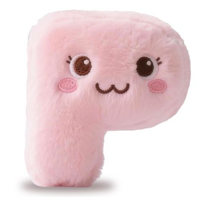 26-Letter Plush Toy Set (A-Z) 2025 New Model - Cute Stuffed Plush Toys & Decorative Pillow, Educational Gift for Kids & Fun Home Decor (P)