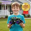 Gohero Monster Trucks for Boys Age 4-7, 2.4Ghz RC Zombie Monster Truck Toys with Stunt, 360Spin & Drift, 1:20 Scale Remote Control Car with Light & Sounds, Gift for 3 5 6 8 Year Old Boys&Girls. view 2