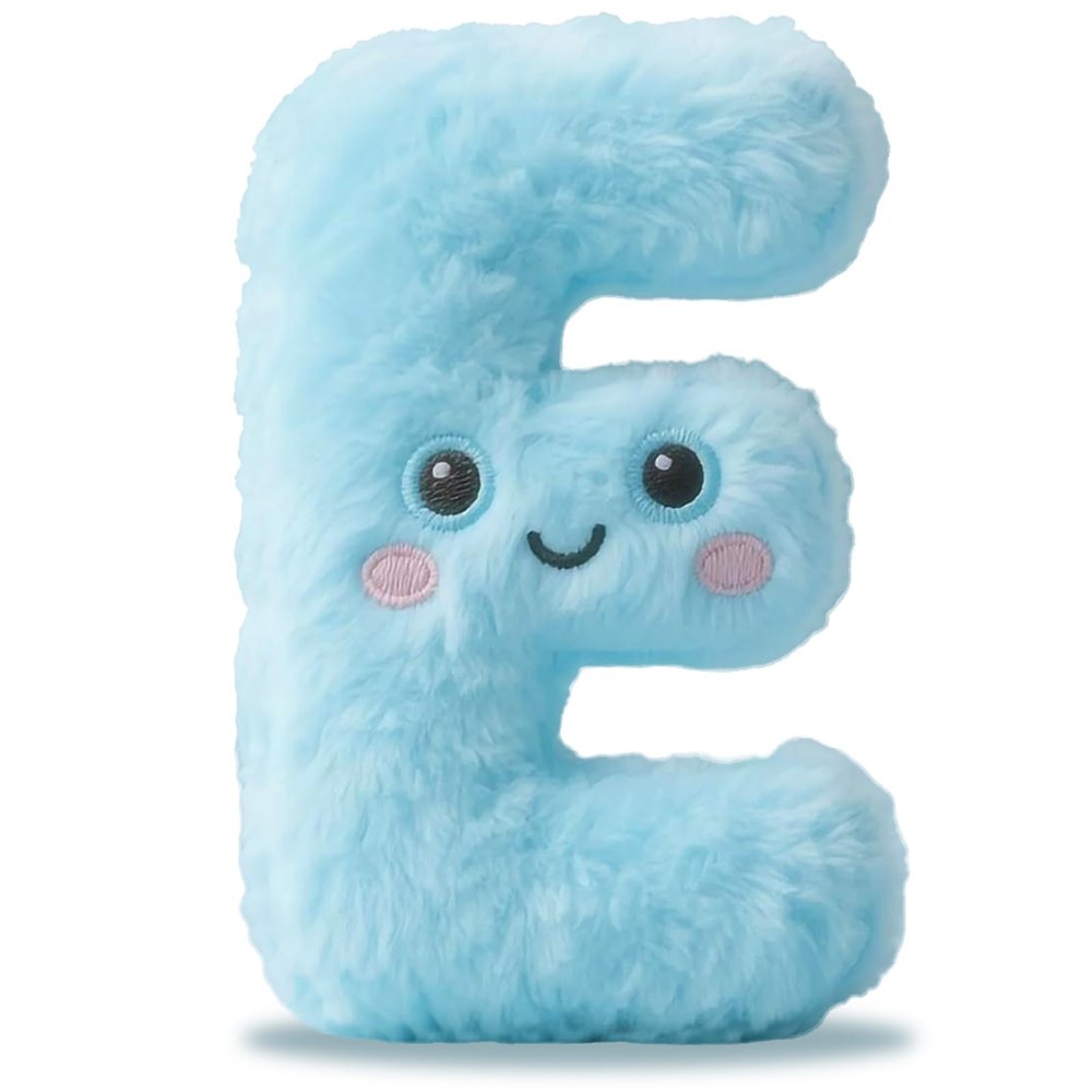 26-Letter Plush Toy Set (A-Z) 2025 New Model - Cute Stuffed Plush Toys & Decorative Pillow, Educational Gift for Kids & Fun Home Decor (E)