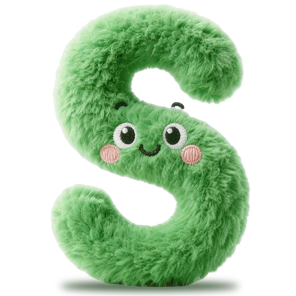 26-Letter Plush Toy Set (A-Z) 2025 New Model - Cute Stuffed Plush Toys & Decorative Pillow, Educational Gift for Kids & Fun Home Decor (S)
