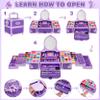 99 Pcs Kids Makeup Kit for Girls, Princess Toys Real Washable Cosmetics Set with Mirror, Hair Ties, Nails, Rings, Earrings, Necklace, Perfect for 3 4 5 6 7 8 Year Old Girls Birthday view 4
