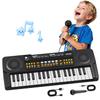 Upgraded Kids Piano Keyboard  37 Keys Toddler Keyboard with Microphone Learning Instrument Musical Toys for 3 4 5 6 Boys Girls Birthday Gift, Black view 1