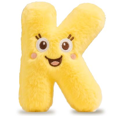 26-Letter Plush Toy Set (A-Z) 2025 New Model - Cute Stuffed Plush Toys & Decorative Pillow, Educational Gift for Kids & Fun Home Decor (K)