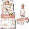Personalized Toddler Nap Mat with Name for Kids Custom Rainbow Sleeping Bag with Pillow & Blanket for Girls Ideal Slumber Bags for Daycare, Preschool & Kindergarten view 1