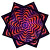 AMAZEABLES Star Air Flow Star, Spinning Cloth Flowstar, Dapo Star, Perfect for Juggling and Flow Arts, Portable and Durable (Red UV) view 1