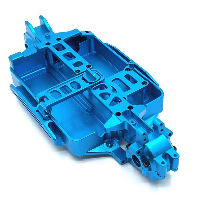 Metal Upgraded Chassis Front and Rear Waveboxes for MJX Model 1/16 16207 16208 16209 16210 H16 M162 RC Car Parts(Sky Blue)