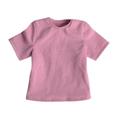 1:6 Male T Shirt Action Figure Clothes Small Casual DIY Gift Miniature Clothing for Doll 12'' Action Figures Body Accessory, Pink