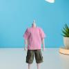 1:6 Male T Shirt Action Figure Clothes Small Casual DIY Gift Miniature Clothing for Doll 12'' Action Figures Body Accessory, Pink view 3