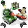 bessome 2 Pack Cute Cartoon Remote Control Battle Tanks with Laser tag|Hobby RC Cars Shoot to Ejected Out|Military Army Toys for 6 7 8 Year Old Boys Girls | Christmas Birthday Gifts for 8-12 view 1