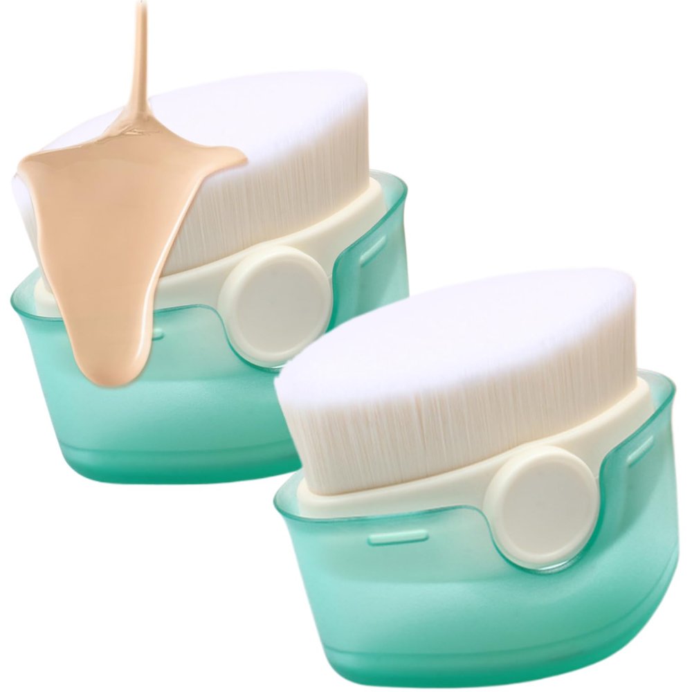 2pcs Sunscreen Applicator for Kids Sunscreen Lotion Applicator Set with Protective Cap Fast Brush Liquid Cream Powder Easy to Apply For Kids and Babies
