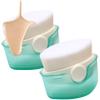2pcs Sunscreen Applicator for Kids Sunscreen Lotion Applicator Set with Protective Cap Fast Brush Liquid Cream Powder Easy to Apply For Kids and Babies view 1
