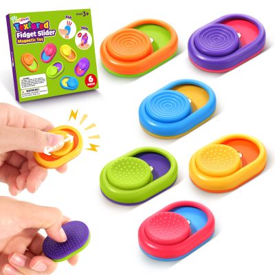 Sensory Fidget Magnetic Toys for Kids: Textured Fidget Sliders for Autism Claming - Anxiety Stress Relief Item Fun Small Fidgets Toys for Adult Office Desk - Travel Essential Classroom Must Have