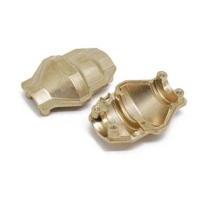 MYHWDRNU RC Car Parts Compatible with YiKong YK4102 YK4103 YK4082 1/8 1/10 RC Crawler Car Upgrade Brass Diff Cover Case Front Rear Axle Housing Case(2pcs)