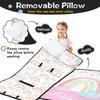 Personalized Toddler Nap Mat with Name for Kids Custom Rainbow Sleeping Bag with Pillow & Blanket for Girls Ideal Slumber Bags for Daycare, Preschool & Kindergarten view 3