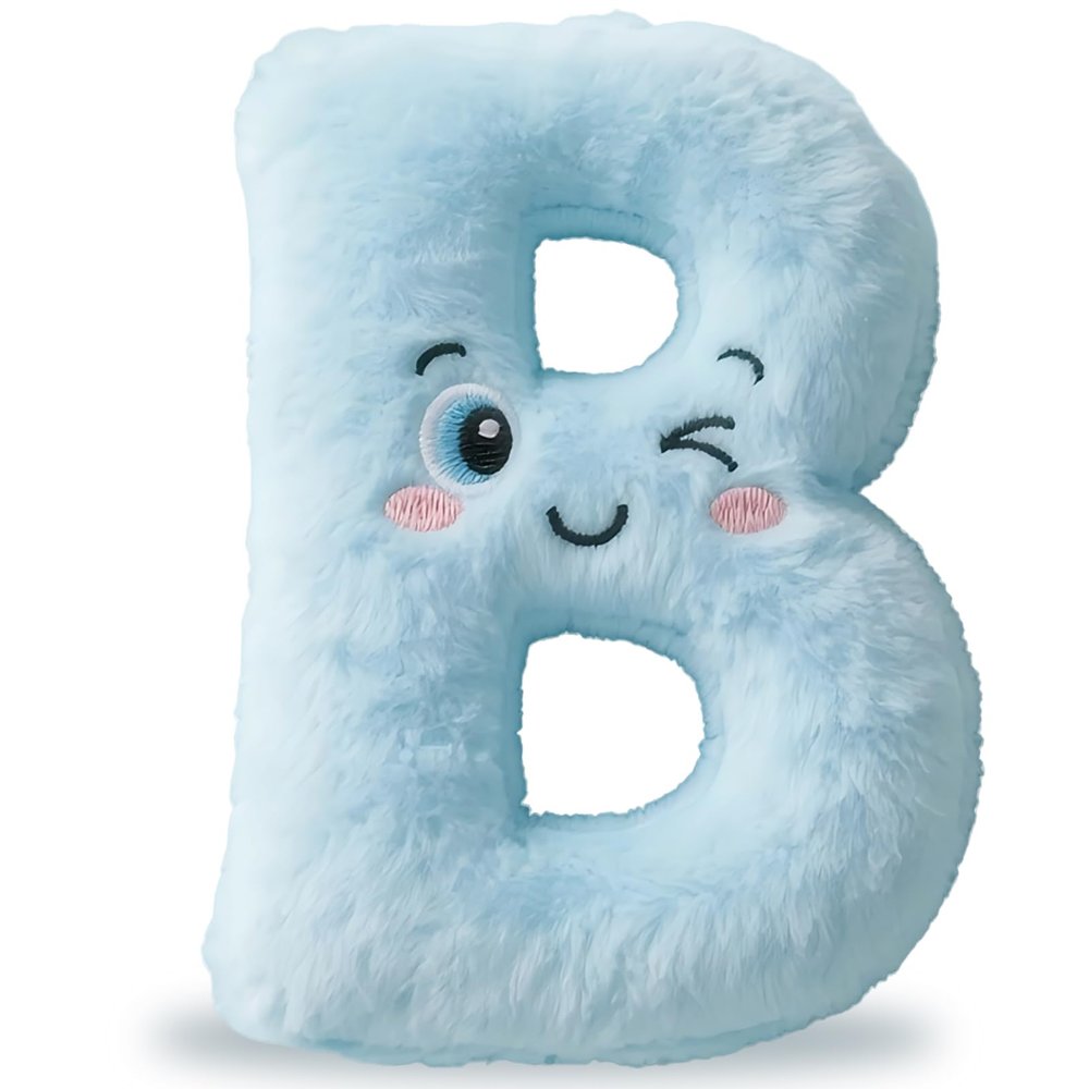 26-Letter Plush Toy Set (A-Z) 2025 New Model - Cute Stuffed Plush Toys & Decorative Pillow, Educational Gift for Kids & Fun Home Decor (B)