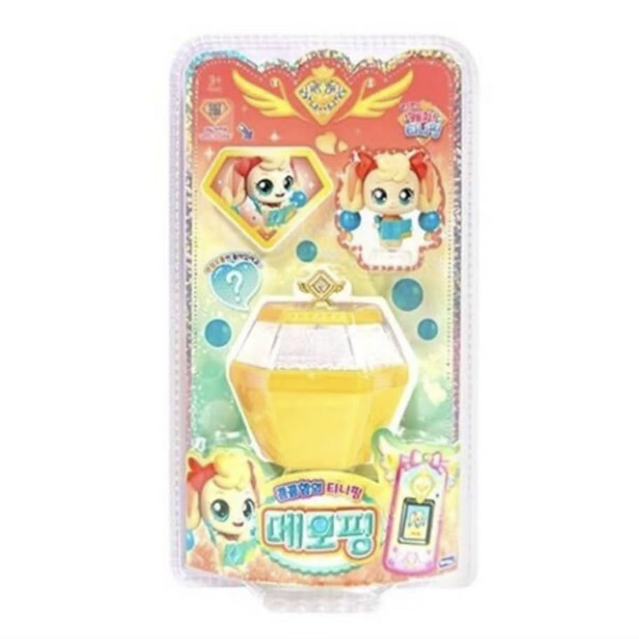 caincosmetic Catch Teenieping Cute Figure Cube with Accessories and Stickers Transformable Collectible Toy with QR Medal and Display Stand (Memoping )