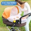 360 Rotating Walker And Wheelchair Cup Holder With Phone Holder, Adjustable Clamp view 2