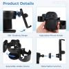 360 Rotating Walker And Wheelchair Cup Holder With Phone Holder, Adjustable Clamp view 4
