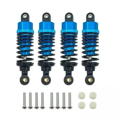MYHWDRNU RC Car Parts Compatible with Tamiya for TT-02 M-05 M-06 1/10 RC Car Upgrade Parts 4Pcs Aluminum Alloy Shock Absorbers Damper Set 60mm(Blue)