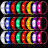 96 Pcs LED Glow Bracelets Sound Activated Light Up Bracelets for Adults Glow in the Dark Party Supplies Birthday Party Favors for Christmas, Halloween, Rave, New Year, Concert (Red,Hot Pink,Blue,Green,Purple,Yellow,White,Orange) view 1